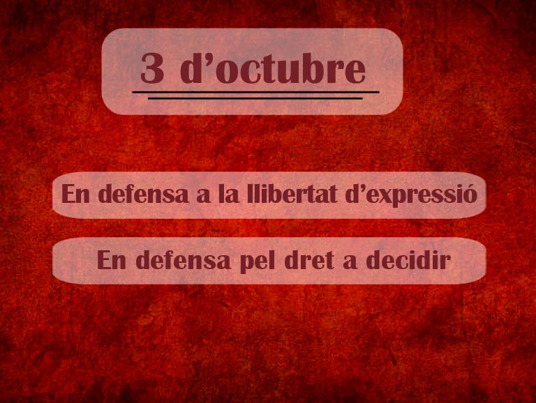 Des de L’Harmonia ens unim a l’aturada general del 3 d’octubre de 2017